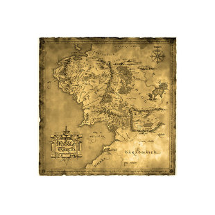 Middle Earth指环王魔戒中土地图精品环保餐垫书桌垫正方形鼠标垫