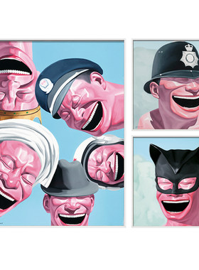 当代艺术家岳敏君油画版画人物画