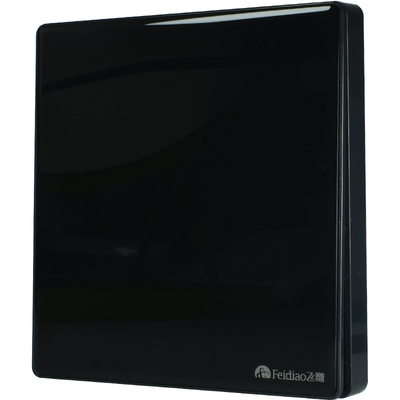 飞雕家用钢化玻璃黑色开关插座