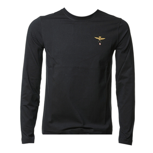 Aeronautica Militare 空军男士刺绣鹰标长袖T恤252TS2390UJ00372