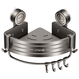 免打孔浴室置物架卫生间吸盘三角篮壁挂架洗手间墙角收纳架转角