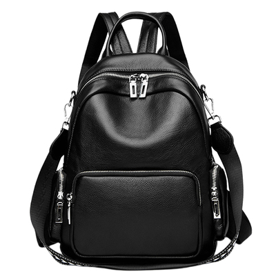 真皮双肩包女2025新款时尚大容量