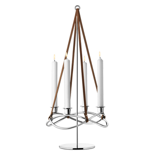 丹麦georg jensen乔治杰生season蜡烛圣诞树烛台不锈钢餐桌仪式