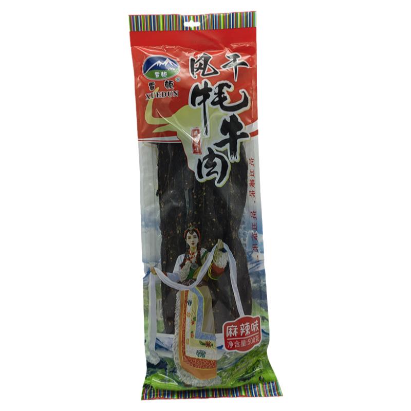 雪顿超风干手撕牦牛肉干长条500g袋装麻辣食品大袋休闲小零食特产