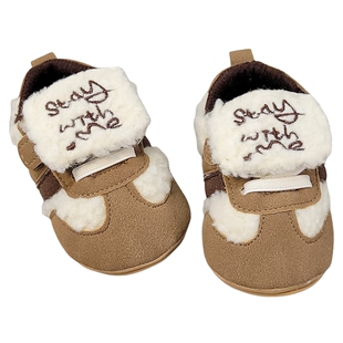 2025秋冬宝宝鞋子秋冬季新款翻盖萌娃婴儿步前鞋0-1岁男女运动鞋