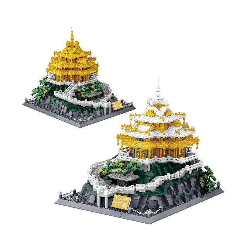 万格老君山金殿小颗粒拼装积木