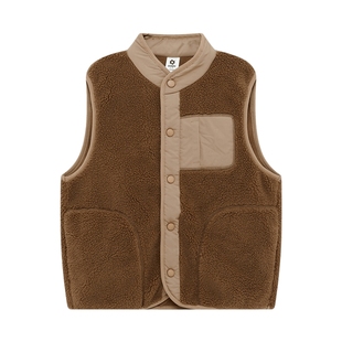 左西童装男童摇粒绒马甲儿童羊羔绒秋冬2025新款男孩冬季外穿背心