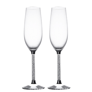 水晶香槟杯高脚杯欧式套装玻璃起泡酒杯一对创意高颜值鸡尾酒杯子