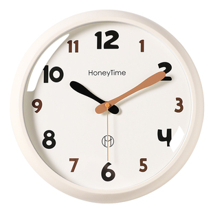 奶油风挂钟客厅家用2025新款创意静音挂表简约现代时钟表挂墙高级