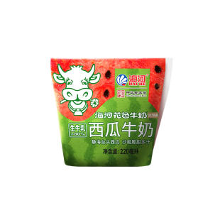海河花色牛奶西瓜牛奶220ml*10袋装生牛乳≥80%调制乳营养风味奶