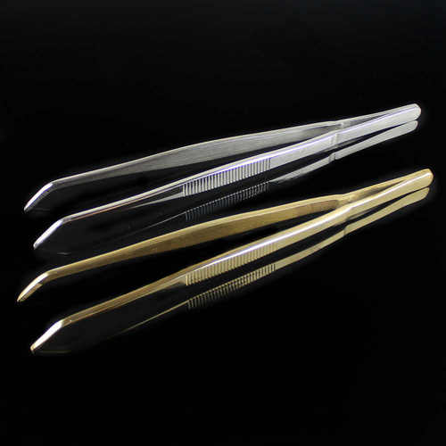 松思泰加厚防滑茶夹304不锈钢茶杯夹子防锈金属镊子功夫茶具配件