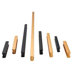 美式加长拉手黑色衣柜长条现代简约抽屉橱柜门极简法式欧式小把手