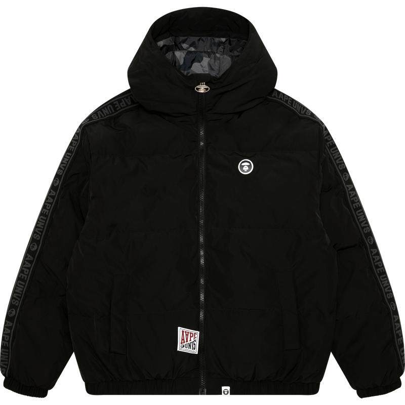 Aape串标字母徽章连帽厚羽绒服