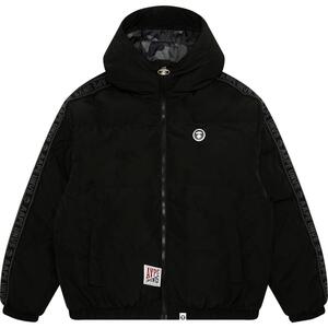 Aape串标字母徽章连帽厚羽绒服