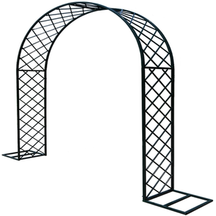 铁艺拱门欧式铁艺架子园艺户外庭院花架花园月季爬藤架鲜花网格门