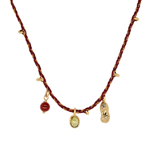 LAZY CIRCLES幸运编绳项链女好事花生新年礼物