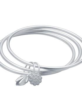 顺庆银楼足银手镯女三生三世小众