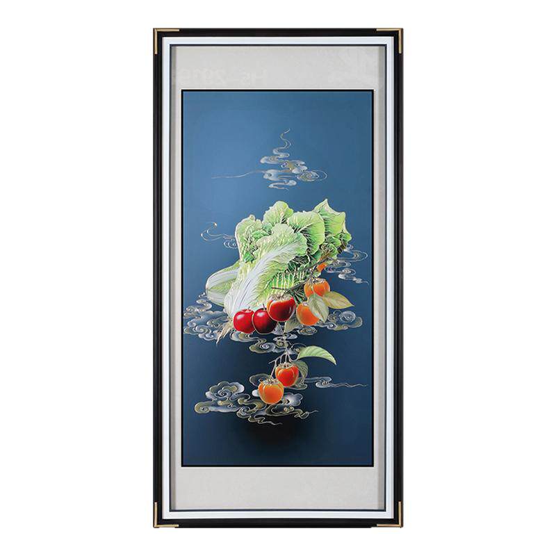 百财图铜雕画客厅玄关手工装饰画