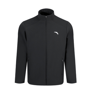 安踏加绒外套男款2025新款冬季梭织防风跑步运动开衫男士加厚夹克