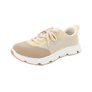 Pansy盼喜日本女鞋透气加宽舒适软底百搭飞织休闲鞋2026春季新款