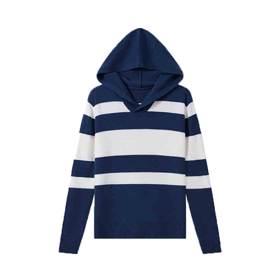 UNICAHOMME条纹撞色连帽卫衣