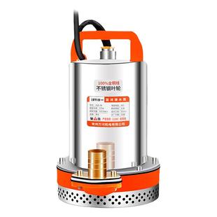 12v抽水泵48v电动车抽水泵灌溉农用电瓶车大功率小型直流潜水泵72