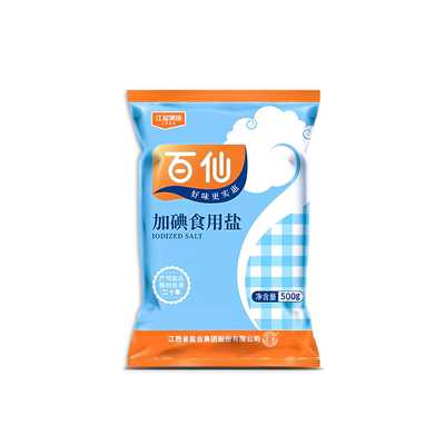 百仙食盐500g加碘精制盐细盐