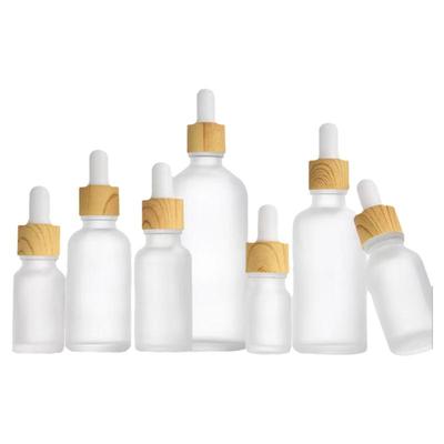 磨砂木纹盖精油分装瓶滴管调配瓶