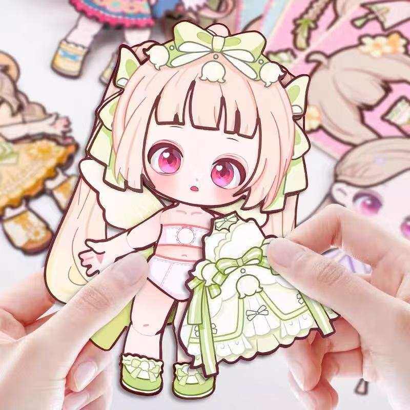 儿童立体纸偶全身关节可动纸片人娃娃换装女孩益智玩具手工diy