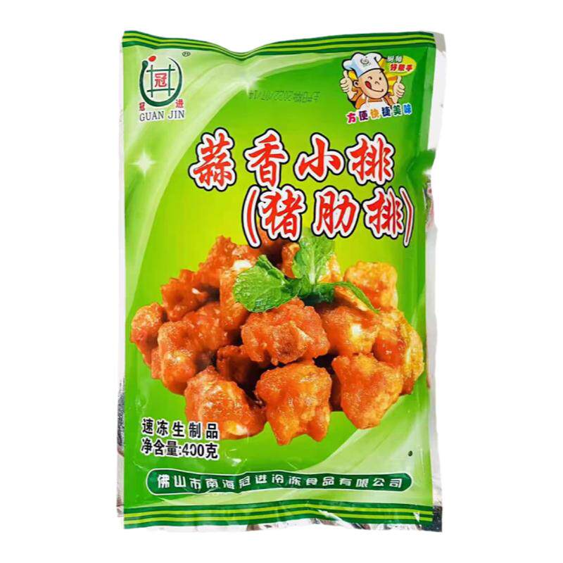 冠进蒜香小排整箱25包*400g 排骨猪肋骨腌制调理商用半成品菜食材