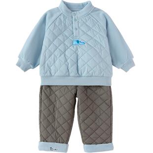 【商场同款】巴拉巴拉童装男童套装夹棉两件套2026休闲冬装撞色潮