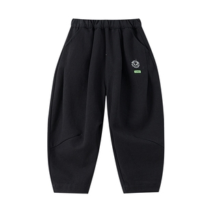 马拉丁漫画家【hoho气球裤】秋大童儿童长裤锥形立裁翻边气球裤