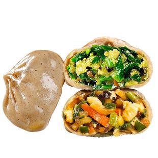 荞麦包子小笼包儿童早餐半成品素馅减膳食包脂早饭全麦肥代餐主食