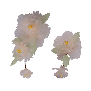 古风头饰十二花神芙蓉花烫花发簪女汉服发饰仙气簪花春季古装配饰