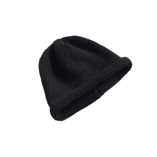 白敬亭同款帽子男女痞帅时尚潮牌嘻哈针织毛线卷边圆顶瓜皮帽装饰