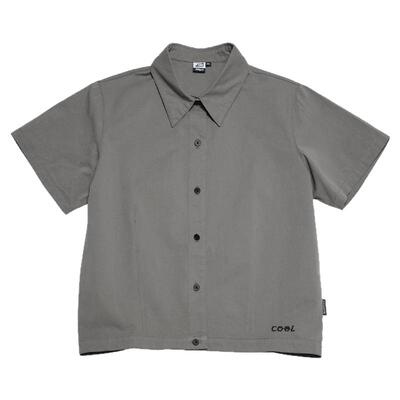 STILLYOU短款瘦版小正肩短袖衬衫