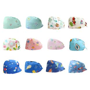 护理部印花手术帽女口腔医生美容医院包头透气护士帽男医护工作春