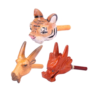 木制十二生肖龙头支架头手工制作垂钓用品支架托头改装支架专用