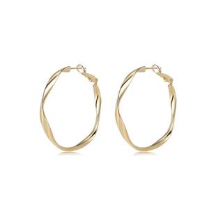 s925纯银大圈耳环女2026新款夸张大耳环高级感欧美素圈大耳圈耳饰