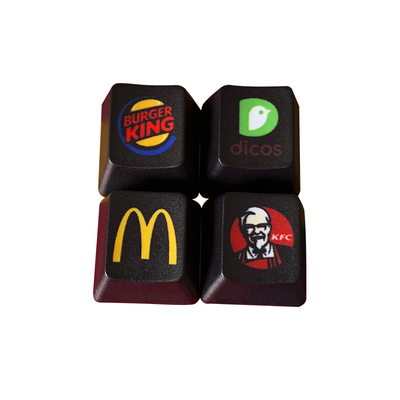 汉堡洋快餐热升华键帽R4OEM个性增补键帽PBT十字轴 机械键盘樱桃