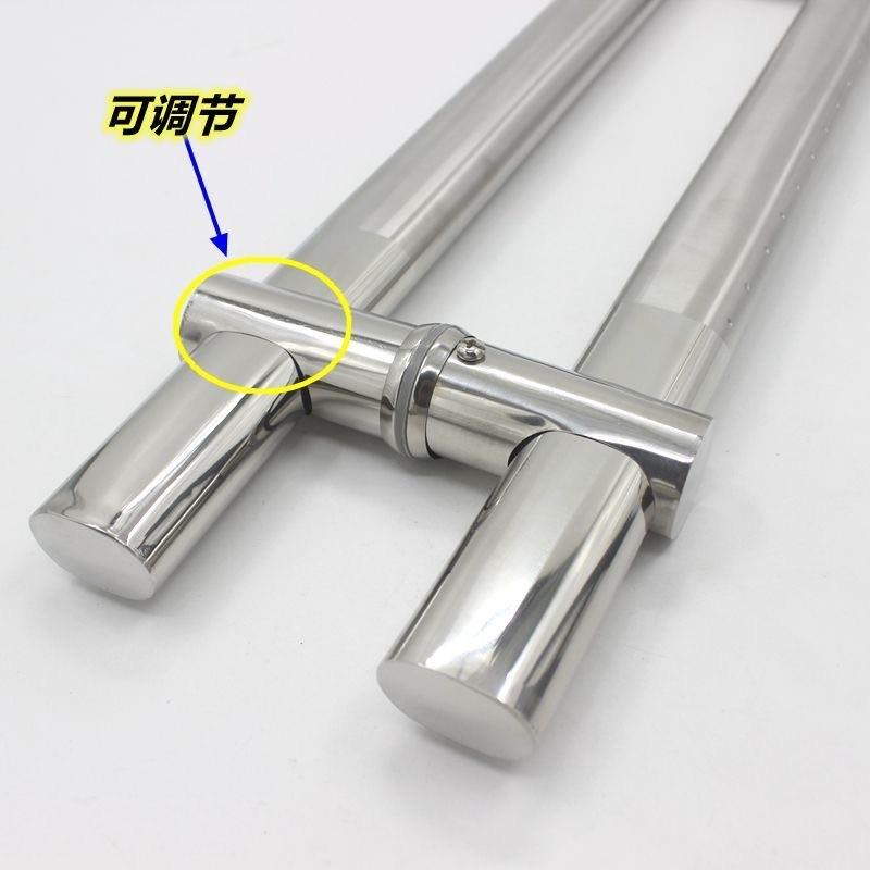 可调孔距扁管椭圆活动推拉门把手木门大门加厚不锈钢玻璃门大拉手