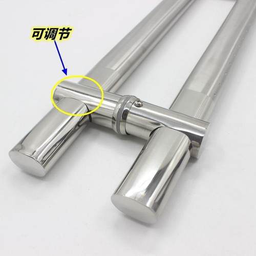 可调孔距扁管椭圆活动推拉门把手木门大门加厚不锈钢玻璃门大拉手