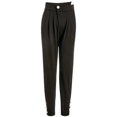 【奥莱】MAXRIENY黑色哈伦裤女夏季简约休闲裤宽松长裤子