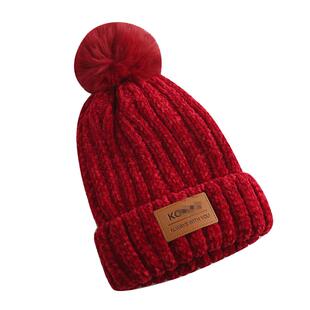 帽子女秋冬天潮韩版ins 百搭日系可爱网红款加厚保暖男毛球毛线帽