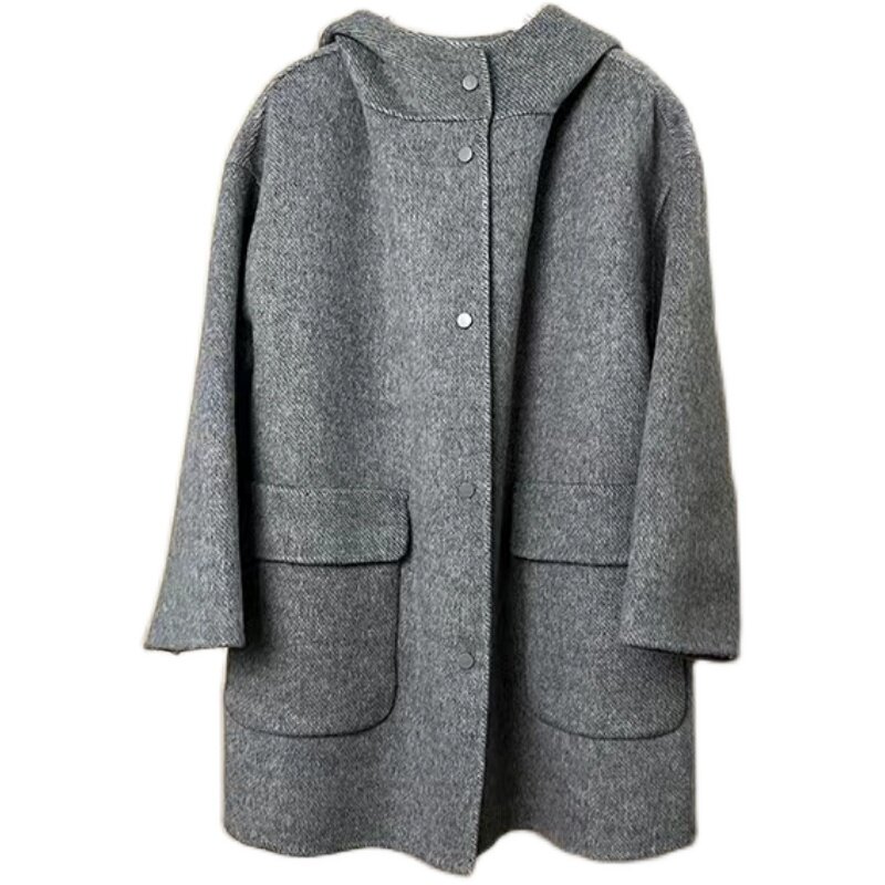 拍编号对应衣服  长毛短毛款双毛呢外套