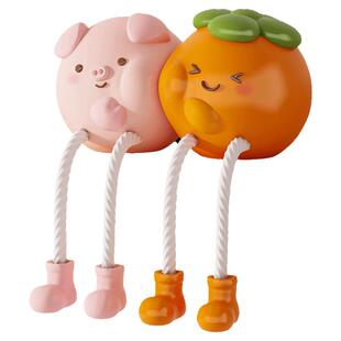 可爱吊脚娃娃摆件家居桌面电视柜洞洞板儿童房装饰品摆设生日礼物