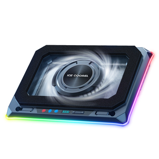 酷睿冰尊A8压风式笔记本散热器底座电脑风扇游戏本专用降温神器防尘支架涡轮风压式外置制冷适用外星人拯救者