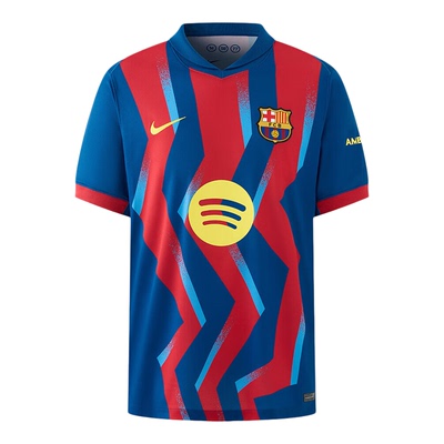 Nike/耐克正品2025男士套头拼接运动足球比赛透气短袖FZ1304-432