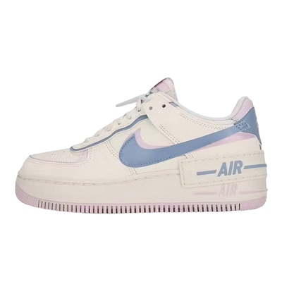 Nike耐克空军一号女鞋白蓝粉AF1双勾厚底低帮休闲板鞋DZ1847-117