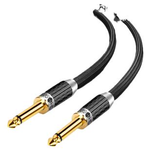 秋叶原6.5mm音频线公对公音响调音台功放麦克风话筒6.35mm专用音箱电吉他连接线大二芯插头贝司对录乐器钢琴